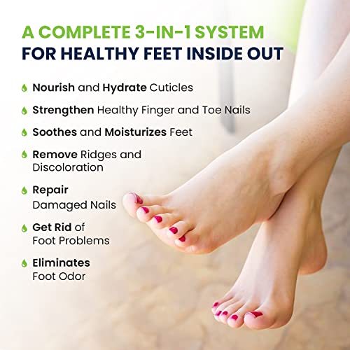 Foot Cure 3-in-1 Professional Foot Spa Kit - Tea Tree Foot Soak With Epsom Sa...