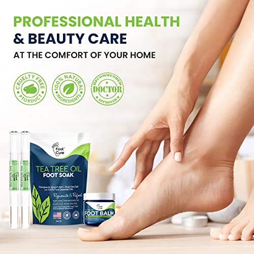 Foot Cure 3-in-1 Professional Foot Spa Kit - Tea Tree Foot Soak With Epsom Sa...