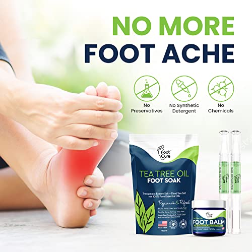 Foot Cure 3-in-1 Professional Foot Spa Kit - Tea Tree Foot Soak With Epsom Sa...
