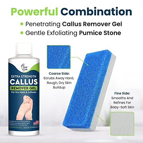 Foot Cure Callus Remover Kit for Feet - Professional Extra Strength Callus Re...