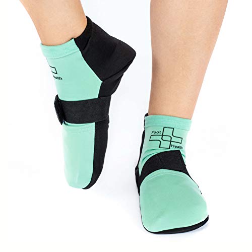 Cold / Hot Therapy Socks - 6 Gel Packs / Pair - Compression Strap Plantar Fac...