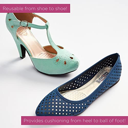 Foot Petals womens Gel 3/4 Insole Comfort Shoe Insert, Gel, No Size M US