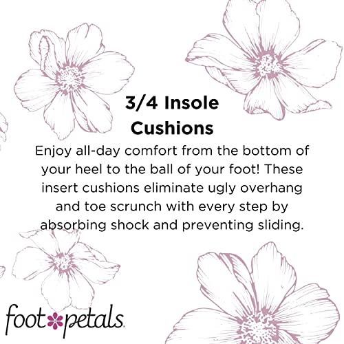 Foot Petals womens Gel 3/4 Insole Comfort Shoe Insert, Gel, No Size M US