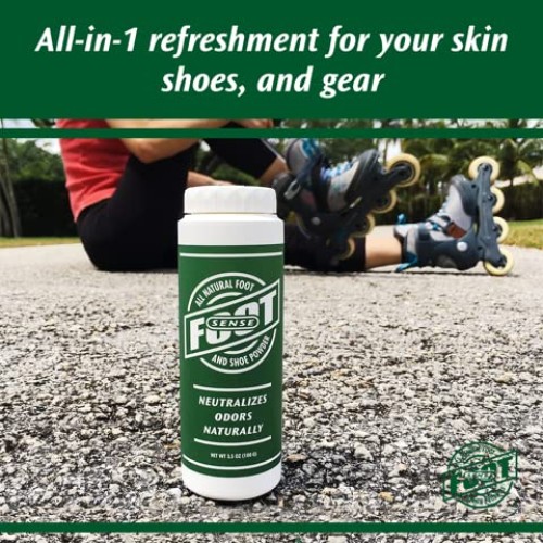 Natural Foot and Shoe Odor Eliminator – Talc-Free Shoe Deodorizer and Body Po...