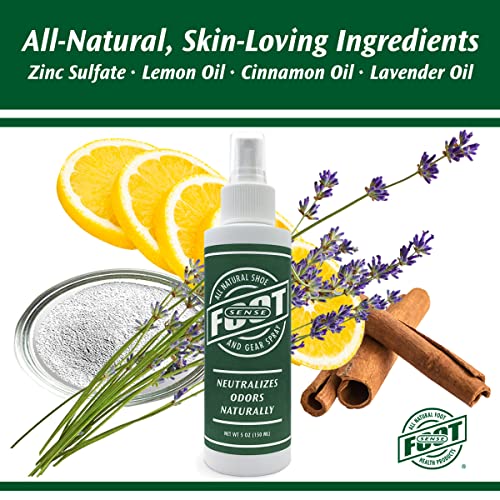 Natural Shoe Deodorizer & Foot Spray Foot Odor Eliminator for Shoes, Sports E...