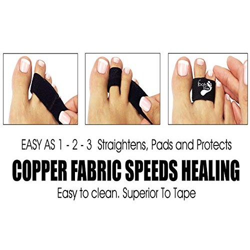 Foots Love –The Only Copper Orthopedic Broken Toe Wrap- Crooked Toe Separator...