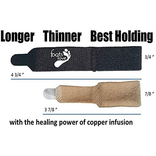 Foots Love –The Only Copper Orthopedic Broken Toe Wrap- Crooked Toe Separator...