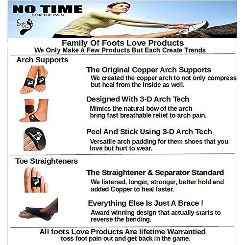 Foots Love –The Only Copper Orthopedic Broken Toe Wrap- Crooked Toe Separator...