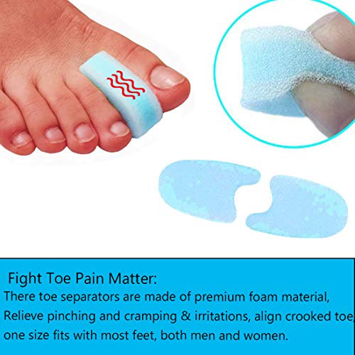 Toe Separators, Foam Toe Spacers, 20 Pack Bunion Corrector for Align Toes and...