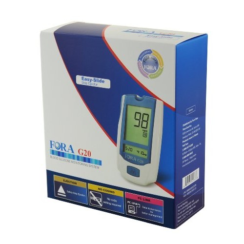 FORA G20 Blood Glucose Meter for Diabetes and Health Monitoring