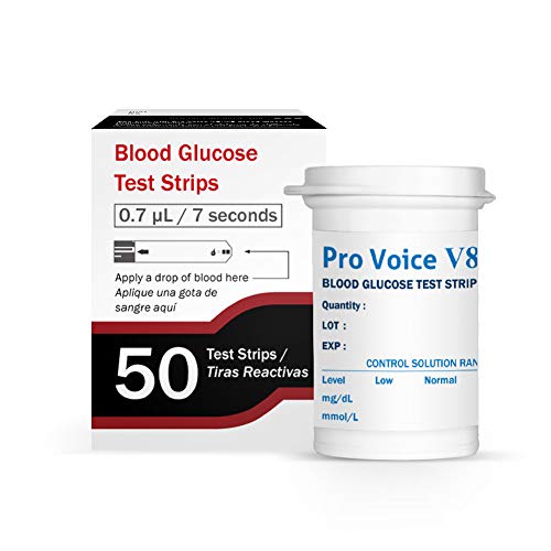 FORA Pro Voice V8 V9 Blood Glucose Test Strips for Precise Blood Sugar Measur...