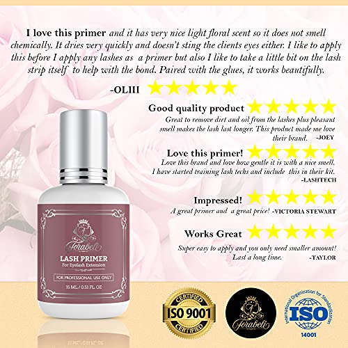 Lash Primer Rose for Eyelash Extensions 15 ml Forabeli | Increase Adhesive Bo...