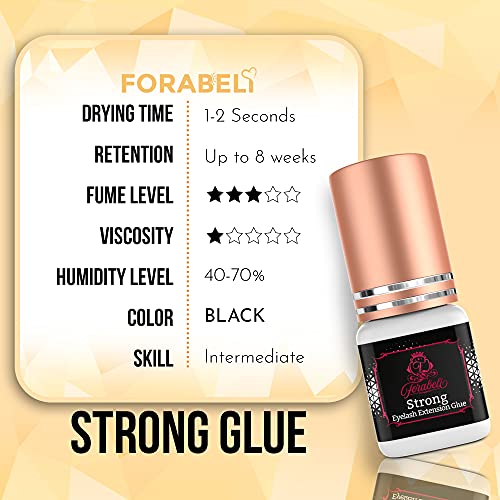 Strong Eyelash Extension Glue - Forabeli 5ml / 2-3 Sec Drying time / 6 Weeks ...