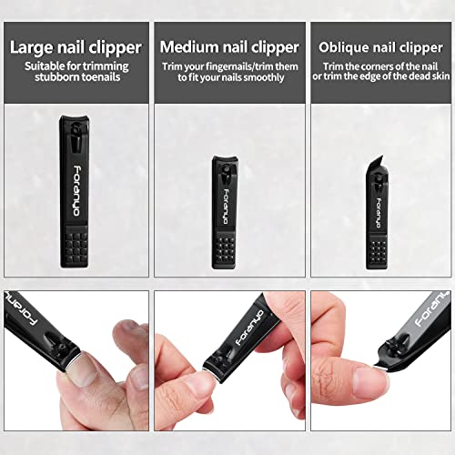 Nail Clipper Set, Sharp Stainless Steel Nail Clippers for Thick Toenail & Ing...