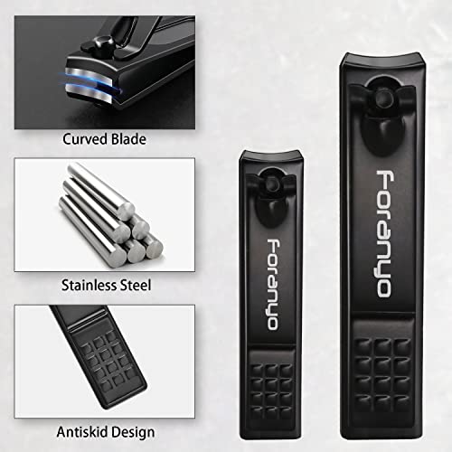 Nail Clipper Set, Sharp Stainless Steel Nail Clippers for Thick Toenail & Ing...
