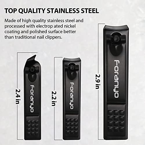 Nail Clipper Set, Sharp Stainless Steel Nail Clippers for Thick Toenail & Ing...