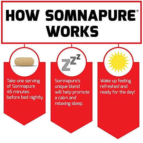 Somnapure Drug-Free Sleep Aid for Adults with Melatonin, Valerian Root, and L...