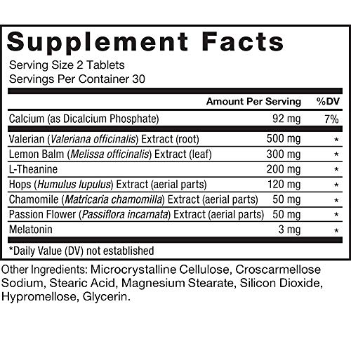 Somnapure Drug-Free Sleep Aid for Adults with Melatonin, Valerian Root, and L...