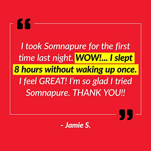 Somnapure Drug-Free Sleep Aid for Adults with Melatonin, Valerian Root, and L...