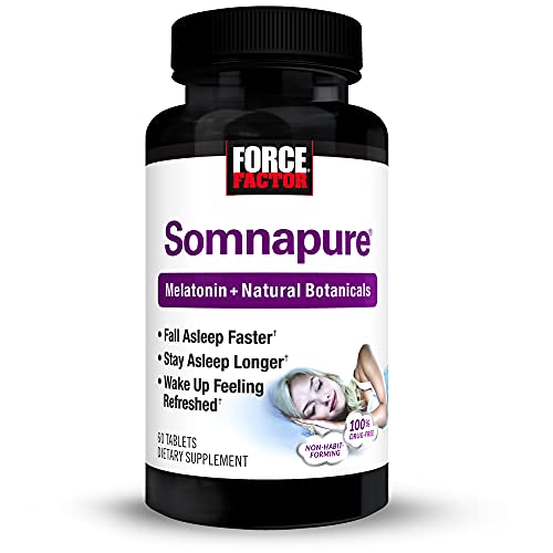 Somnapure Drug-Free Sleep Aid for Adults with Melatonin, Valerian Root, and L...