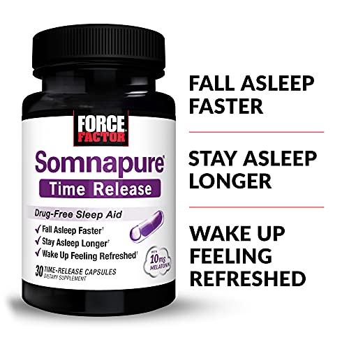 Somnapure Time Release Drug-Free Sleep Aid for Adults with Melatonin 10mg and...