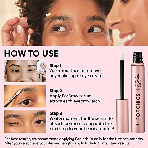 ForChics ForBrow Eyebrow Growth Serum For Thicker Brows - Natural & Organic C...