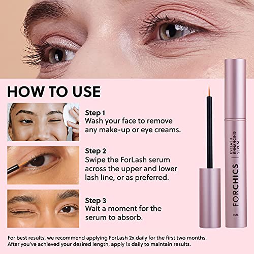 ForChics ForLash Eyelash Growth Serum - Enhancement Lash Booster For Fuller, ...