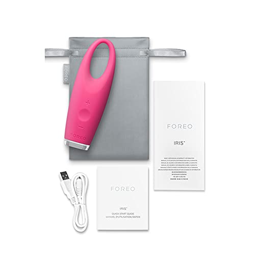 FOREO IRIS Illuminating Eye Massager Magenta, Targets Dark Circles, Puffiness...