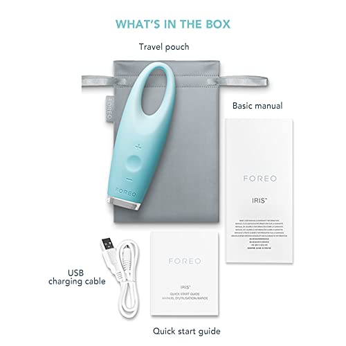 FOREO IRIS Illuminating Eye Massager Mint, Targets Dark Circles, Puffiness, F...