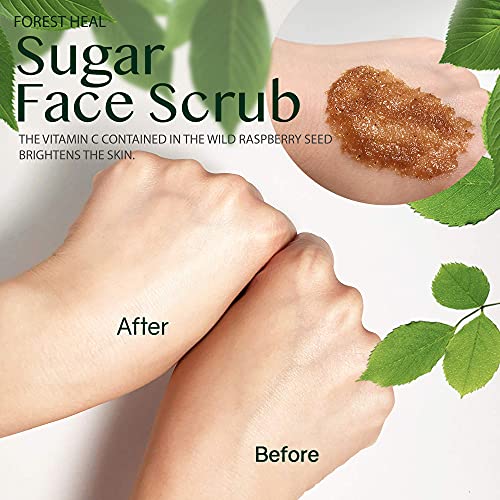 Face Sugar Scrub - Facial and Body Exfoliator for Cellulite - Skin Brightenin...