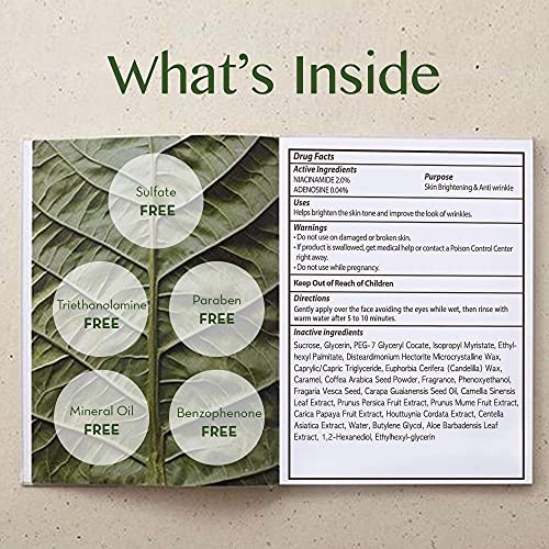 Face Sugar Scrub - Facial and Body Exfoliator for Cellulite - Skin Brightenin...