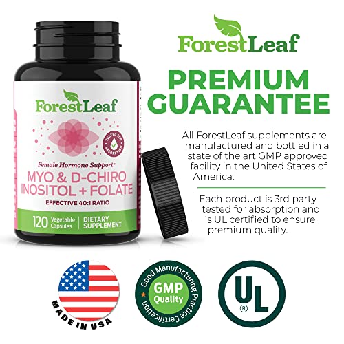 Myo and D-Chiro Inositol Supplement Blend with Folate - Hormone Balance, Ovul...