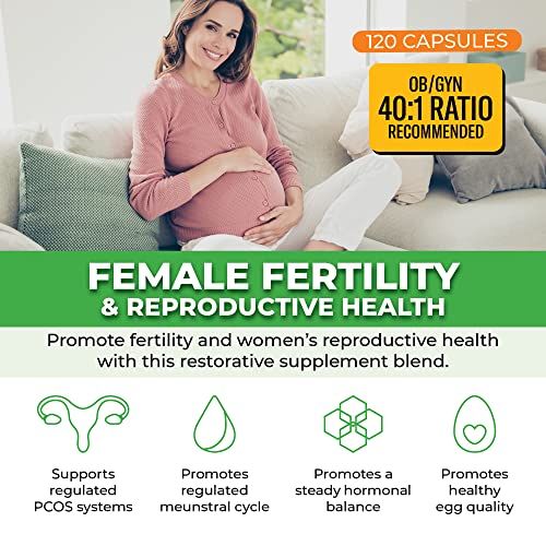 Myo and D-Chiro Inositol Supplement Blend with Folate - Hormone Balance, Ovul...