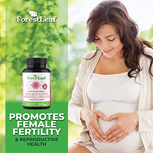 Myo and D-Chiro Inositol Supplement Blend with Folate - Hormone Balance, Ovul...
