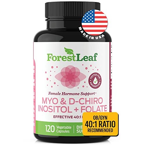 Myo and D-Chiro Inositol Supplement Blend with Folate - Hormone Balance, Ovul...