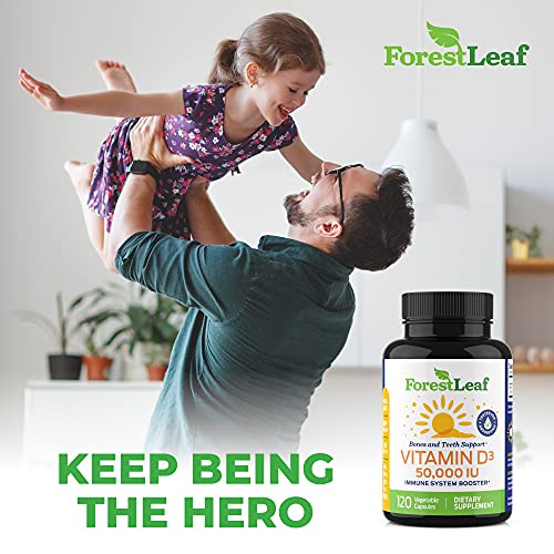 Vitamin D3 50,000 IU Weekly Supplement - 120 Vegetable Vitamin D-3 Capsules f...