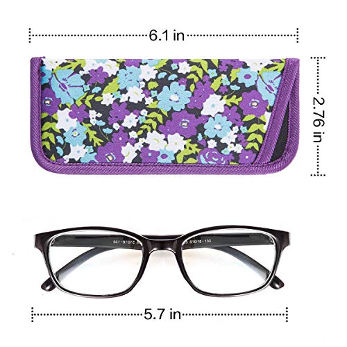 Portable Slender Glasses Case, 3 Pack Portable Small Sunglasses Case Anti-Scr...