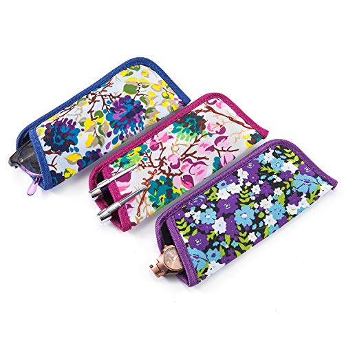 Portable Slender Glasses Case, 3 Pack Portable Small Sunglasses Case Anti-Scr...