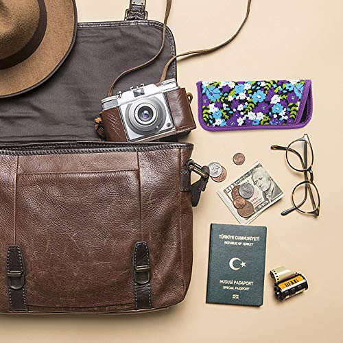 Portable Slender Glasses Case, 3 Pack Portable Small Sunglasses Case Anti-Scr...