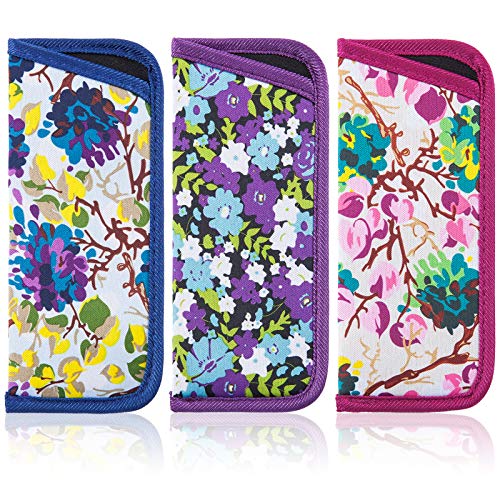 Portable Slender Glasses Case, 3 Pack Portable Small Sunglasses Case Anti-Scr...