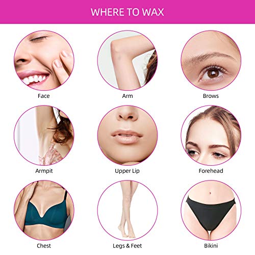 Portable Wax Warmer for Hair Removal, Depilation Roll On Brazilian Wax Heater...