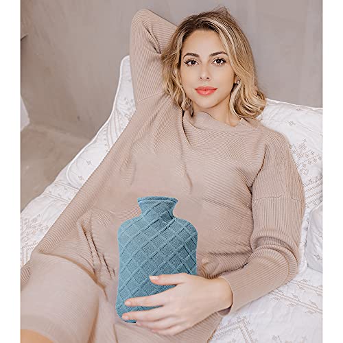 FORICOM Hot Water Bottle with Soft Cover 2.0L Large Classic BPA Free Hot Wate...