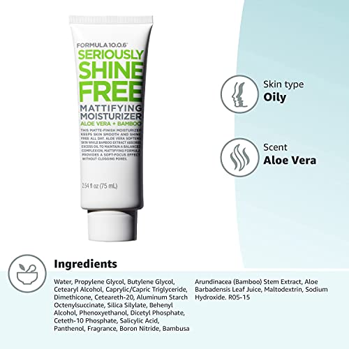 FORMULA 10.0.6 Ten O Six Seriously Shine-Free Moisturizers, Aloe Vera, 2.54 F...