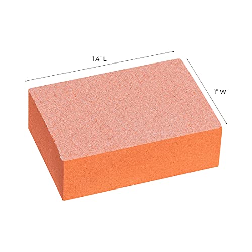 ForPro Basics Mini Block Buffer, Orange/White, 100/180 Grit, Double-Sided Dis...
