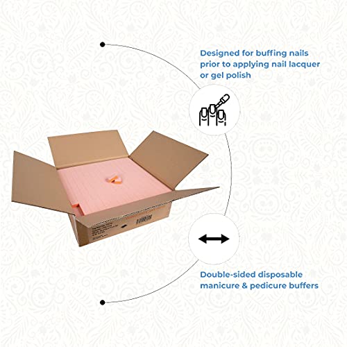 ForPro Basics Mini Block Buffer, Orange/White, 100/180 Grit, Double-Sided Dis...