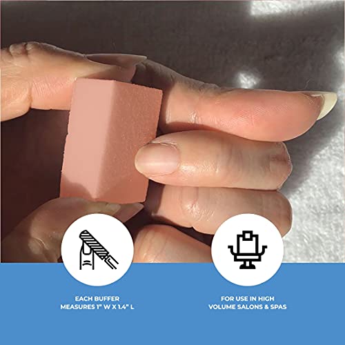 ForPro Basics Mini Block Buffer, Orange/White, 100/180 Grit, Double-Sided Dis...