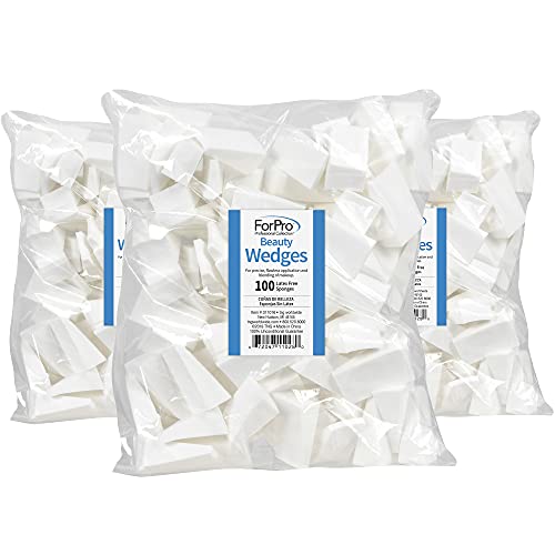 ForPro Beauty Wedges, 0.75" W x 2" L, 100 Count (Pack of 3)