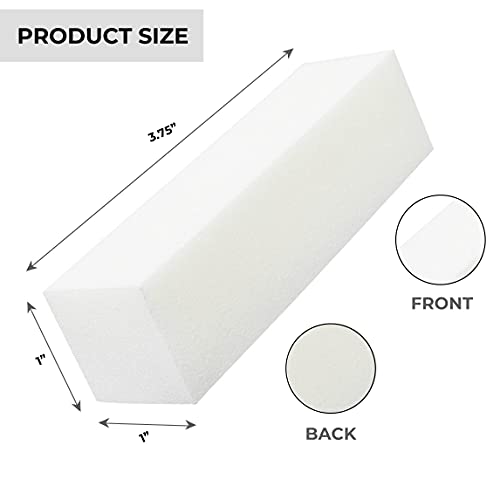ForPro Buffing Block, Super White, 180/240 Grit, Four-Sided Manicure and Pedi...