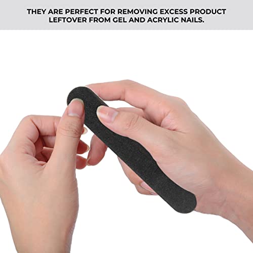 ForPro Mini Foam Board, Black, 100/180 Grit, Double-Sided Manicure Nail File,...