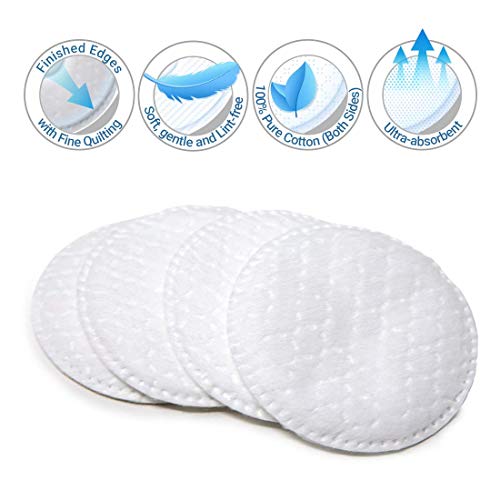ForPro Premium Stitched Cotton Rounds, 100% Pure Cotton Pads for Removing Mak...